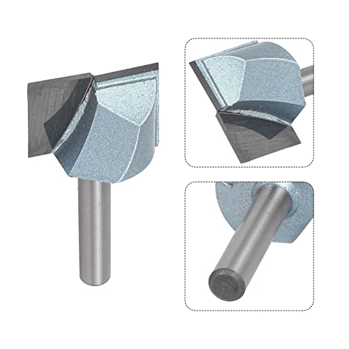 Uxcell 1/4" Shank 1" Cutting 2 Flutes Carbide Tipped Cleaning Bottom Router Bits, Er11 6.5Mm Spring Collet Chuck For Cnc Engraving Machine Lathe Milling Tool #TOP4