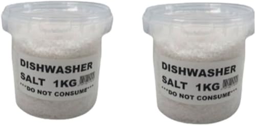 Dishwasher Salt 1kg 2 Pack | 2 x 1kg Tubs, For Dishwashers