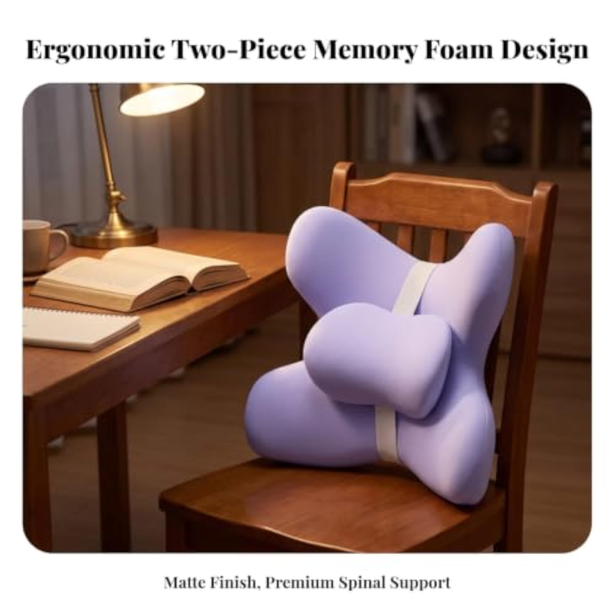 Ergonomic Back Support Cushion with Adjustable Straps