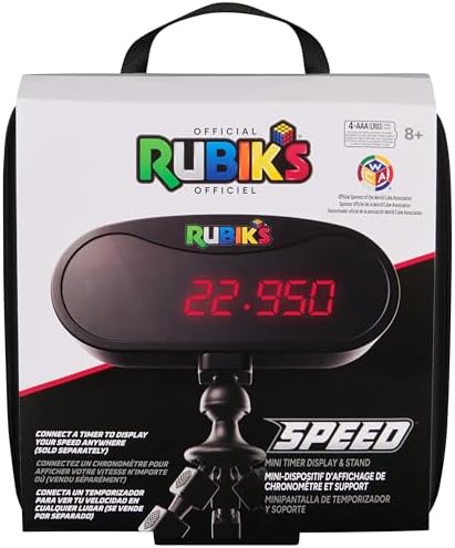 Amazon.com: Rubik’s Cube, Mini Timer Display & Stand, Includes Case ...