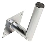 L-förmige Aluminium-Wandhalterung mit Blindstopfen für die Montage von Satellitenspiegeln und Antennen an Fassaden, Mauern oder Kaminen.