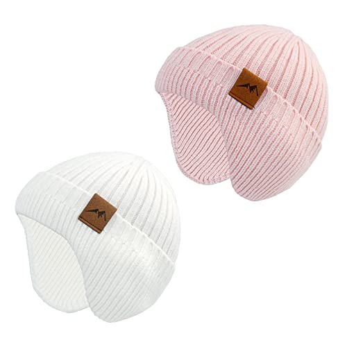 POXIMI Baby Boy Winter Hat Toddler Warm Beanie Girl Knit Hats with Earflap Kid Cute Earmuffs
