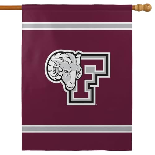 Graphics & More Fordham University Primary Logo Stripes 30x40 Double-Sided Outdoor Flag – Durable Polyester Yard Banner for Porch, Garden, or Wall – Indoor/Outdoor