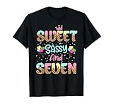 Sweet Sassy And Seven Birthday Shirt For Girls 7 Year Old T-Shirt