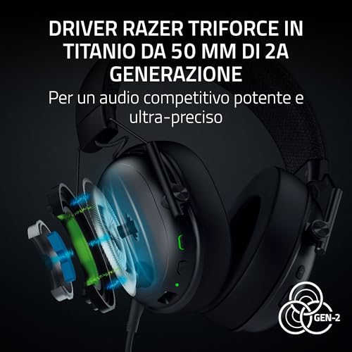 Razer BlackShark V3 - Cuffie wireless per eSport - Driver TriForce da 50 mm - Microfono a banda larga rimovibile - THX Spatial Audio - Wireless 2,4 GHz & Bluetooth - Profili FPS - PC/Mac | Nero - Immagine 5