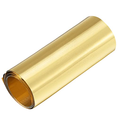 METALLIXITY Brass Sheet (1000mmx100mmx0.03mm) 1Pcs, Metal Sheets Plates - for Home Kitchen Backsplash, Craft Project