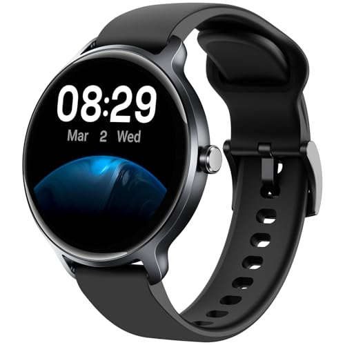 Smartwatch Herren Damen Rund, 1.27" AMOLED Smart Watch mit Telefonfunktion, Fitnessuhr Herren mit Pulsuhr Schlafmonitor Schrittzähler… – Ansicht 1