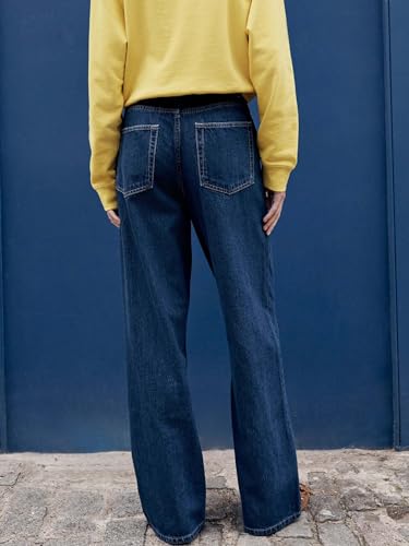 Image of KOTTY Womens High Waist Flared Fit Ankle Length Clean Look Denim Jeans
