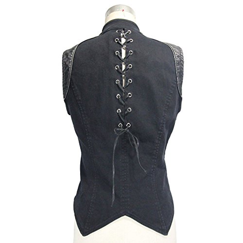 Chaleco Devil Fashion para mujer negro en talla M de estilo gótico 6