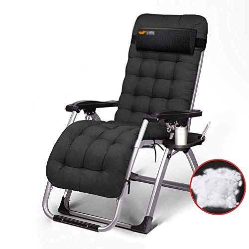 Chaise longue patio zéro gravité pliante extérieure avec coussins inclinable