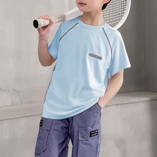 Boys Athletic Shirts Short Sleeve Performance Tee for Boy Girl Kids Youth Breathable Lightweight Quick 𝐃ry Kids Shirt4