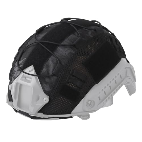 Tactical Helmet Cover, Camo Cloth Cover for Airsoft Fast Helmet, Nylon Loops & Shock Cord for Military, Army, Hunting, Shooting, and Paintball Games, Size 10.2'x16.5' by GHILEO - Used condition - US$9.59