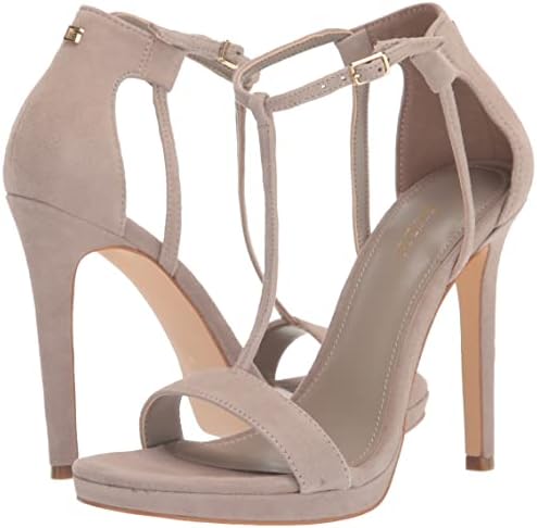 GUESS Women's TECRU Heeled Sandal, Taupe Suede 240, 8 | Image 6