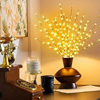 DK177 Lot De 2 Branches Lumineuses à LED à Piles Pour Vase De