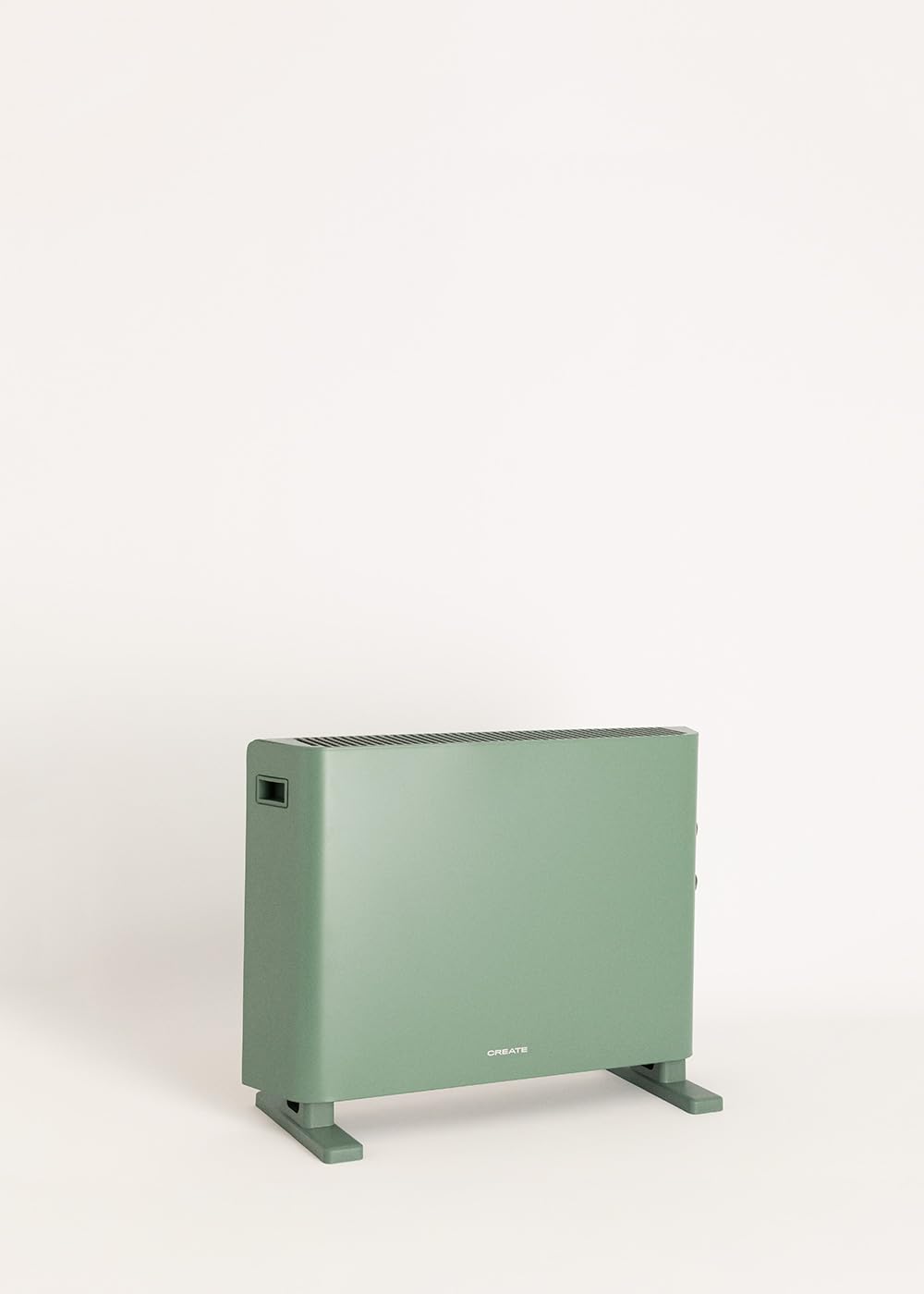 CREATE/WARM HANDY COLOURS/Convettore riscaldante ad aria Verde Sage/Funzione ventilatore e aria calda, ambienti fino a 20m², 4 modalità, leggero, basso consumo, 57x23x43 cm, 2000W