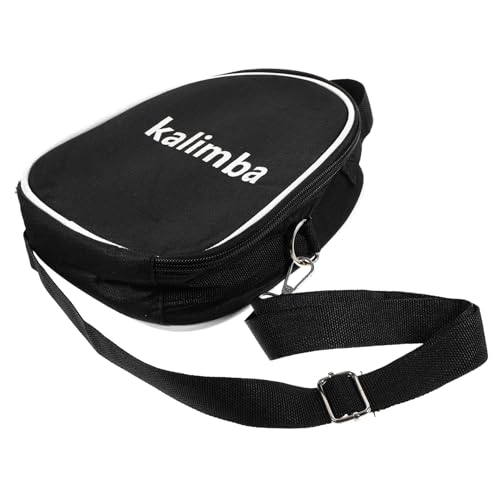 HANABASS 1Pc Portable Oxford Cloth Kalimba Shoulder Bag Musical Instrument Storage Pouch with Strap for Travel and present for Friends Black