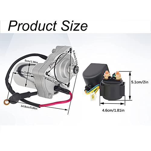 Motor de Arranque con Solenoide de 3 Pernos para Motor ATV GY6 4 Tiempos miniatura 2