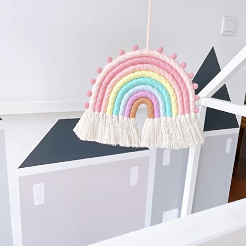 FANXIYA Rainbow Macrame Wall Hanging Decorations for Nursery Decor Kids Bedroom Woven Tassel for Girls& Boys - Image 4