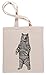 Wigoro Florido Oso Pardo Oso Bolsa De Compras Tote Beige Shopping Bag