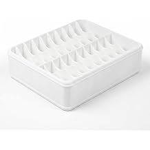 3D Printed 20 Grids Diamond Painting Bag Organizer, Multi Slot Drill Bags Storage Tray, Spill Proof & Stand Upright, Easy Access Storage Holder Caddy for Small Diamond Art Accessories Bagged - White