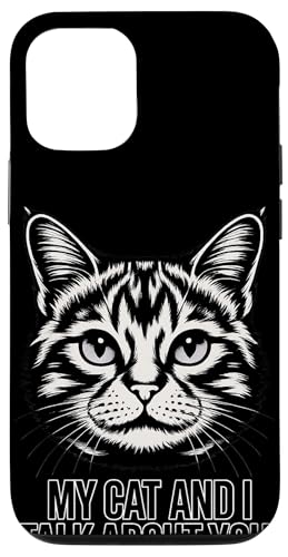 �t�@�j�[�L���b�g�V���c My Cat And I Talk About You ���f�B�[�X �K�[���Y �X�}�z�P�[�X iPhone 12/12 Pro �p