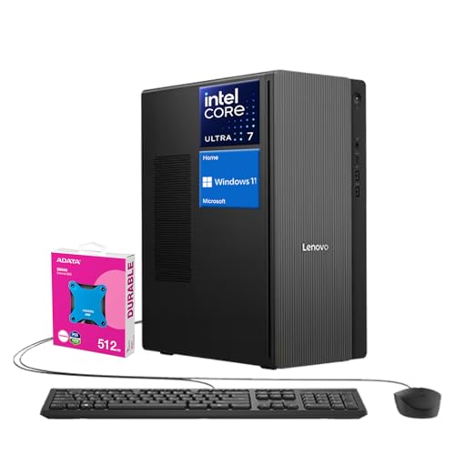 Lenovo IdeaCentre 5 i5 Tower Desktop, Intel Core i5-12400 Processor, 16GB RAM, 512GB SSD, HDMI,DVD, Wired KB & Mouse, Bluetooth, Wi-Fi 6, Windows 11 Home