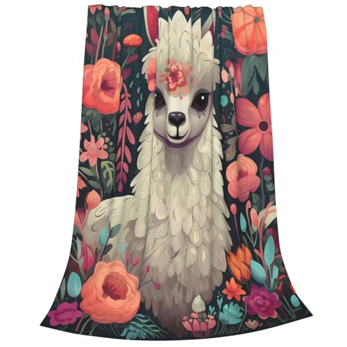 Couverture en flanelle légère et chaude 152 x 127 cm pour lit