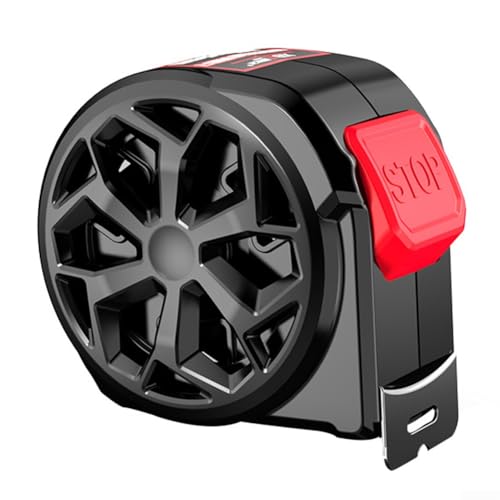 Hosrivae Cinta métrica fluorescente autoblocante, regla de acero resistente de 5 m con carcasa de ABS resistente al desgaste, construcción de herramientas a prueba de caídas y uso doméstico (5 m 19 de