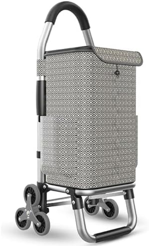 Lightweight Waterproof Foldable Shopping Cart with Silent Wheels - Effortless Grocery Hauling, Stair Navigation, Compact Storage - Perfect for Shopping, Errands, and Daily Use