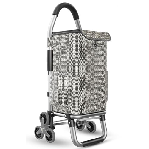 Lightweight Aluminum Folding Shopping Cart with Big Wheels Detachable Waterproof Bag 50kg CapacityPerfect for Grocery Laundry and All Your Shopping Needs