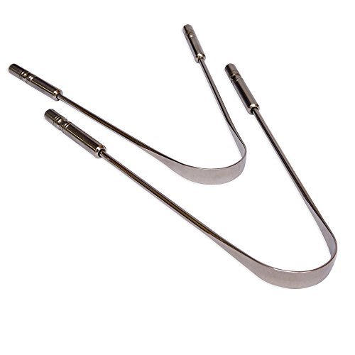 Healthgoodseu Set De 2 Grattes-Langue En Acier Inoxydable De Qualité Chirurgicale Cover