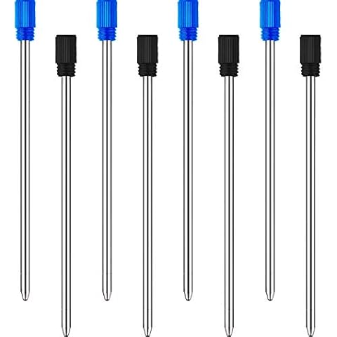 24 Pieces Ballpoint Pen Refills for Diamond Crystal Stylus Pens, 2.75 Inches (Black and Blue Ink) Cover
