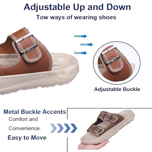 Asifn Men's Adjustable Orthotic Sandals Comfort Casual Summer Buckle Sport Lightweight Waterproof Handmade Slippers2