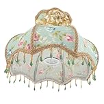 jojofuny Shade Texture Floor Princess Lamps Style Lamp Cloth a for Retro of Elegant Design Adds Touch Romance and Soft Comfortable for Indoor Home Decor