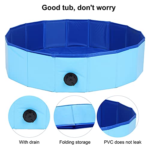 GLOGLOW Piscina dobrável para cães, piscina de plástico dobrável para cães e animais de estimação, b
