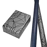 Pablo, raffiniert geschwungene, glänzende Linien in Relief-Lack in Kontrast zum mattgrauen Fond machen dieses Geschenkpapier zu etwas ganz Besonderem.