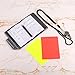 Gosknor Soccer Referee Kit, Warning Football Referee Set Yellow Red Cards, Loud Sound Ref Whistle with Lanyard, Record Paper, Pencil, Card Holder, for Coach Sports Accessories