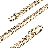 LYKD Handtaschen-Kettenriemen 20/40/60/80/100/120 cm Kette DIY Gold-Taschenriemen-Ersatz-Geldbörsenkette Umhängetaschengurte for kleine Handtaschen (Color : Gold, Size : 120cm)