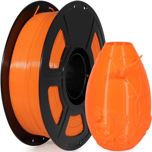 IEMAI PETG Filament 1.75mm 1KG, Orange PETG 3D Printer Filament, Compatible with Bambu Lab FDM 3D Printer, Dimensional A