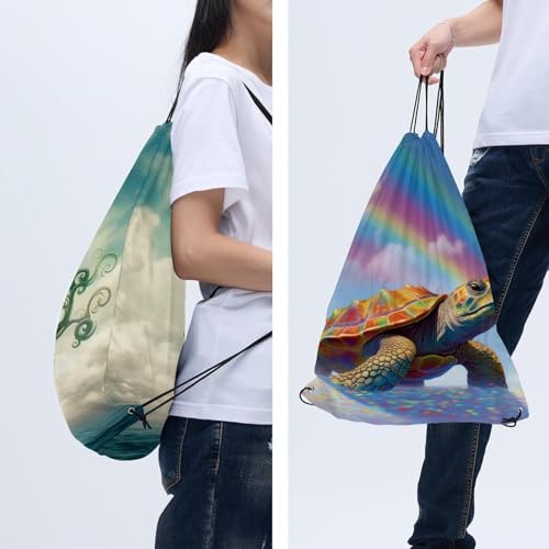 Sac à dos de gym pliable motif hippocampe pour optimiser vos séances de natation - 6