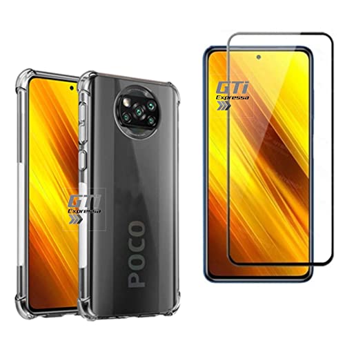 Kit Capa Anti Impacto e Película De Vidro Xiaomi Poco X3 e POCO X3 NFC + Kit de Instalação