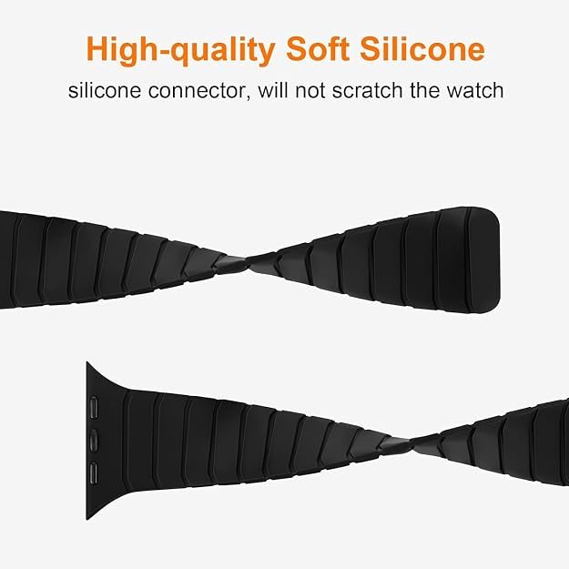Image of Printme Silicone Sport Magnetic Band Compatible with Apple Watch 42 mm 44 mm 45 mm 46 mm 49 mm, Adjustable Strap for iWatch Series SE Series 1-8, Ultra 2 /3
