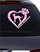 Blingelingshirts Aufkleber Italian Greyhound Herz mit Pfote rosa auch für Wand Fenster Wandaufkleber Laptop Wandtattoo rosa