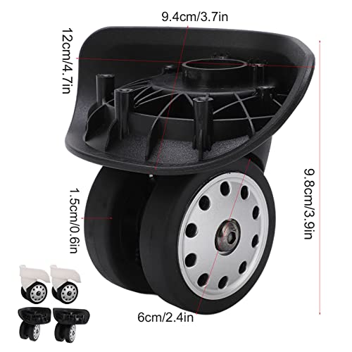 Roulette à Bagages, 1 Paire A88 Roue Poreuse Valise roulettes de Remplacement de Bagages pour Sacs de Voyage Grande Taille