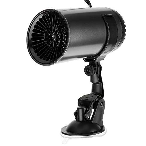 lyrlody Calentador-Descongelador, 150W Calefactor de Auto Ventilador 2 en 1 Descongelador de Auto, para Parabrisas con Material ABS Enchufe de 12V