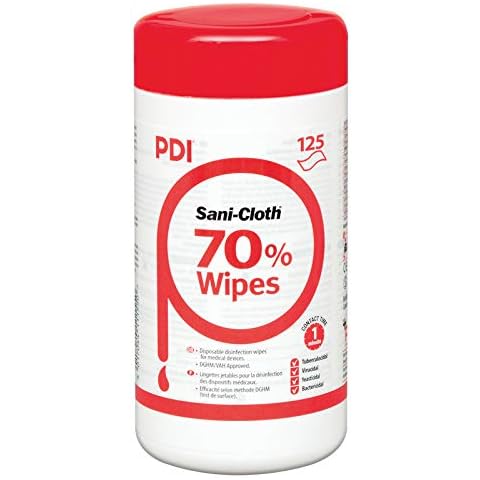PDI Sani-Cloth 70 Alcohol Wipes - 6 Packs (125 Wipes/Pack) Cover