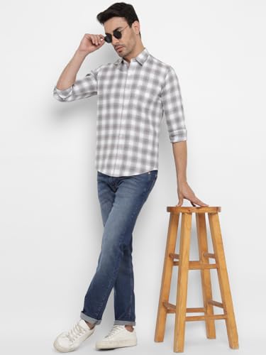 Image of Allen Cooper Checks Shirts for Men - 100% Cotton Comfort Fit Casual and Formal Shirt - Breathable, Soft, Classic Style (Multiple Colors)