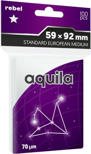 Spessore medio: 70 micron Asmodee, Buste per Carte (59 x 92 mm) Standard European Medium Aquila 100 Pezzi