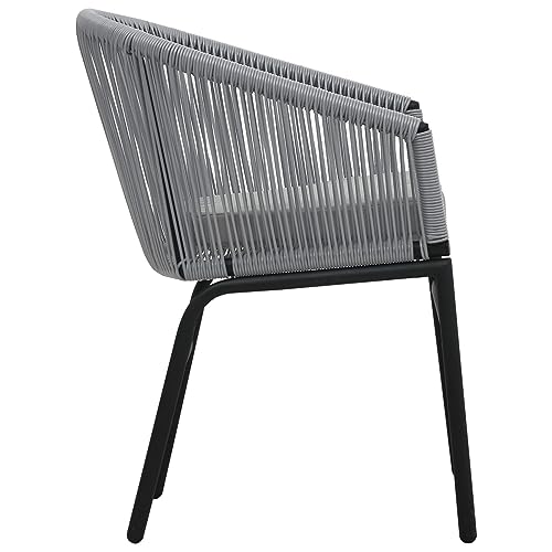 Chaises de jardin anthracite en rotin synthétique durable et chic - 5