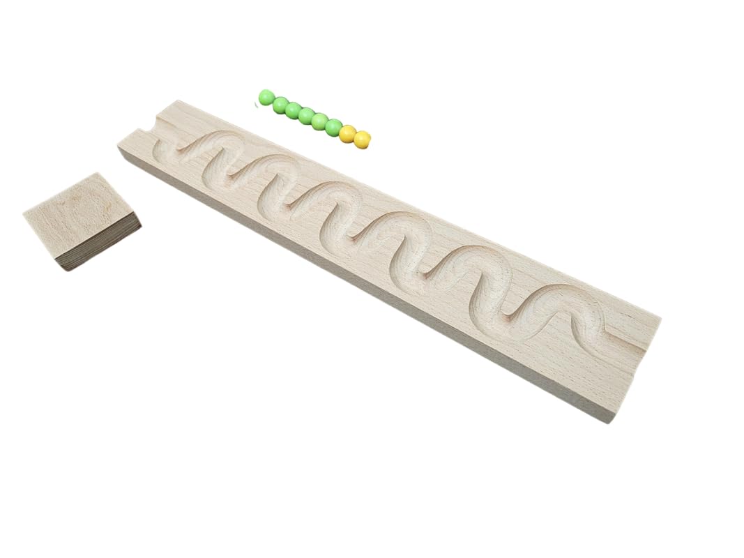 Kancha Wooden Marble Run Track – Beech Wood Quality Montessori Toy for Kids | STEM Puzzle | Smooth Marble Flow | Eco-Friendly & Safe | Birthday Gift | Creative Educational Play | Pack of 1
